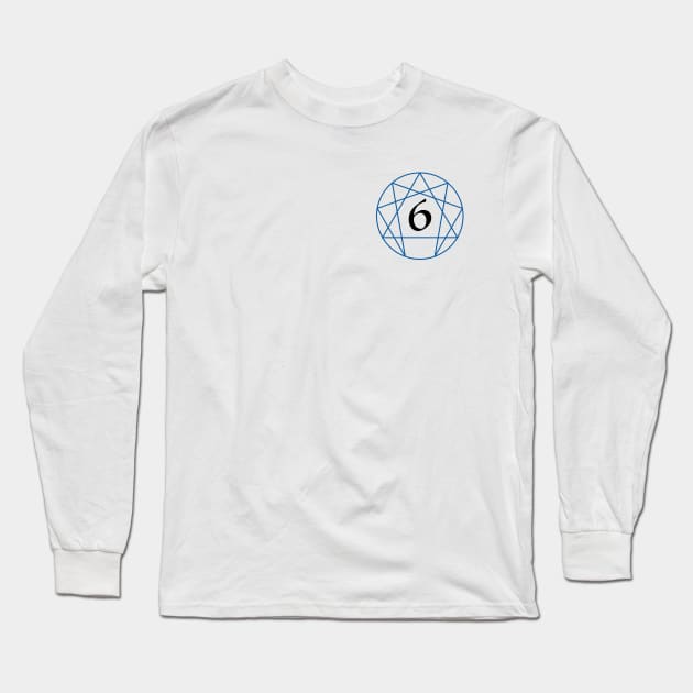 Enneagram Six - The Loyalist (Number Only) Long Sleeve T-Shirt by enneashop